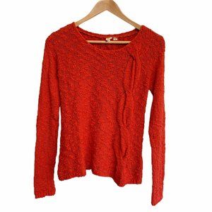 Anthropologie Little Yellow Bird Cable Knit Coral